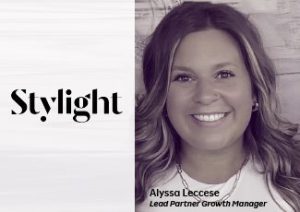 Image of Alyssa Lecesse smiling with text including "Stylight" and "Alyssa Leccese, Lead Partner Growth Manager"