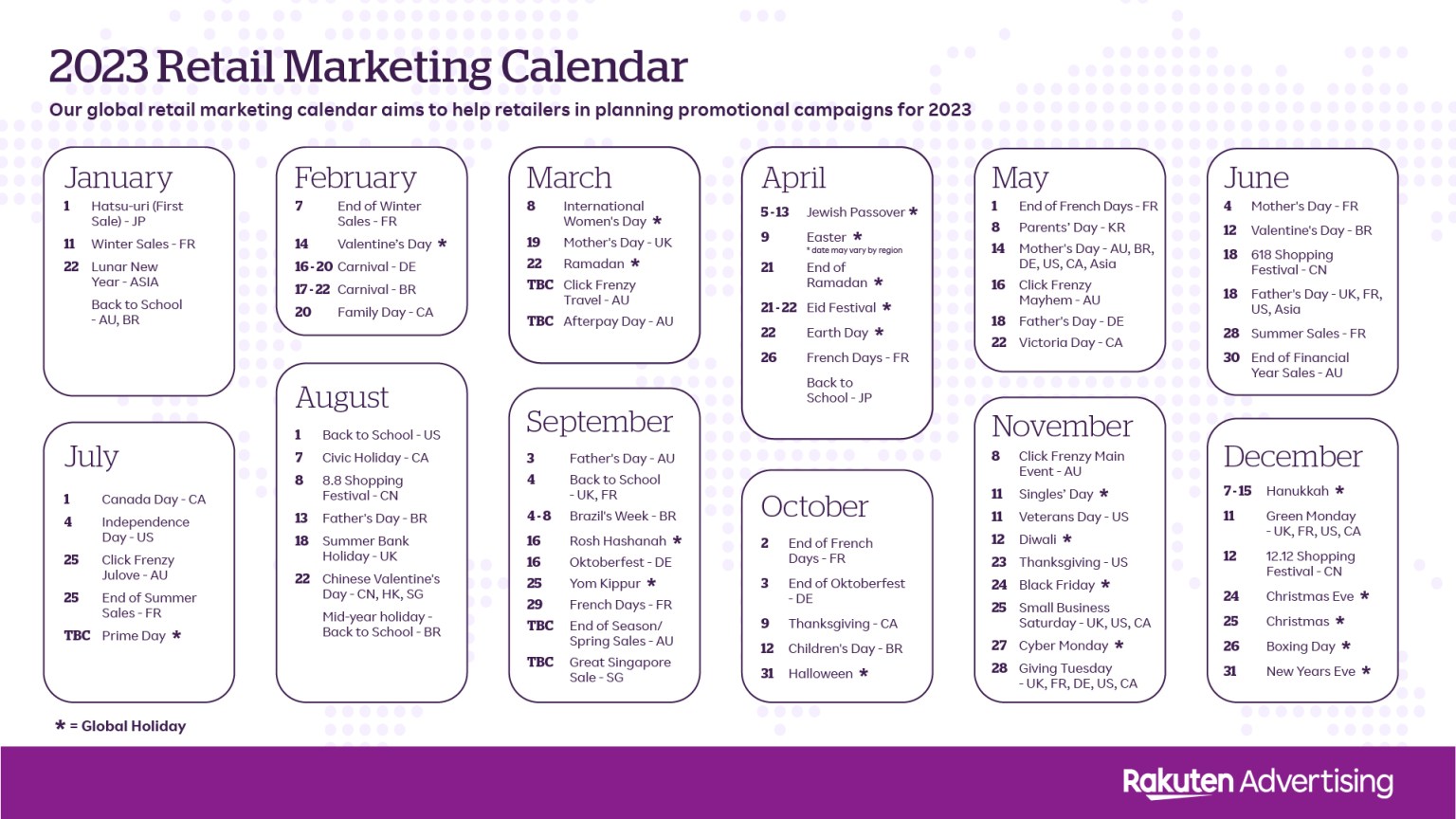 Retail Marketing Calendar Your Survival Guide to 2023 Rakuten