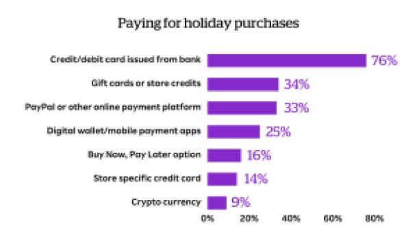 Paying for holiday purchases chart